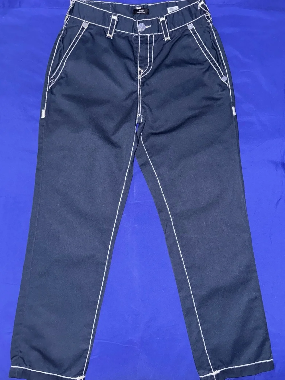 Men’s True Religion Navy Blue Bobby Relaxed Baggy Pants Size 30